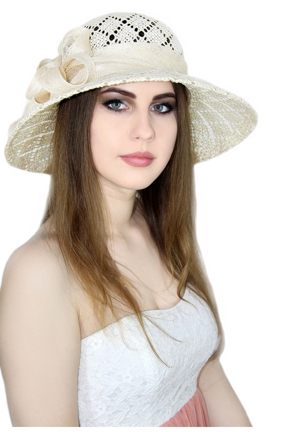 Шляпа Федора натурального цвета из конопляной соломы Stetson /Hemp Straw/